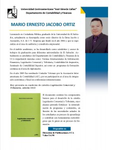 Biografia Lic. Mario Ernesto Jacobo Ortiz